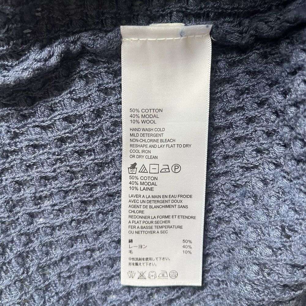 Tommy Bahama Women L Harbor Cliff Tunic Sweater 3/4 Sleeve Wool Blend Fringe Hem - Picture 10 of 11